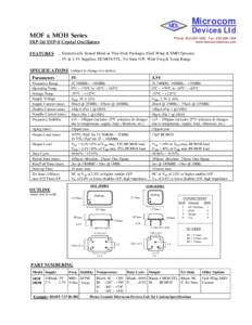 Microcom  MDL MOF & MOH Series