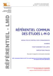 UNI V E RS I TE DE B OU R G O GNE B P[removed] – [removed]DI J ON CE DE X Pole Formation et Vie Universitaire Service Réglementation et