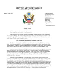 Letter of Public Comment - Tribal Issues Advisory Group