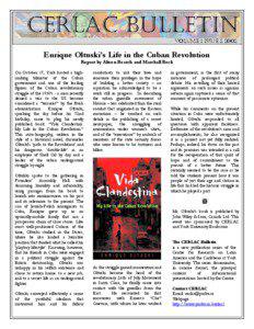 VOLUME 1 ISSUE[removed]Enrique Oltuski’s Life in the Cuban Revolution