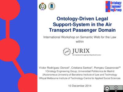 Ontology-Driven Legal Support-System in the Air Transport Passenger Domain International Workshop on Semantic Web for the Law within