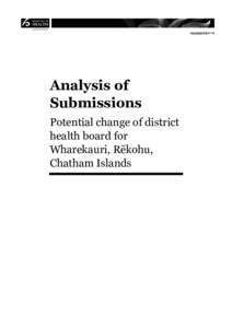 Chatham Islands / Chatham Island/Rekohu / South Island / Chatham–Kent / Auckland Region / DHB / Chatham / Ministry of Health / Health promotion / Healthcare in New Zealand / Health / District Health Board