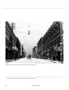 A wintry downtown Leavenworth around the turn of the twentieth century.  Kansas History: A Journal of the Central Plains 33 (Summer 2010): 94–115 94