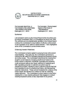 UNITED STATES SECURITIES AND EXCHANGE COMMISSION WASHINGTON, D.C[removed]The Honorable Albert Gore, Jr. Vice President of the United States