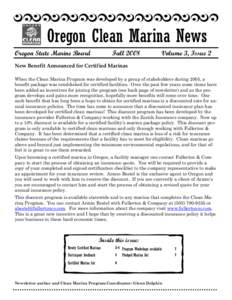 Clean Marina Newsletter 2008 fall b&w