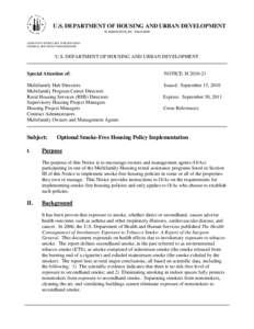 U.S. DEPARTMENT OF HOUSING AND URBAN DEVELOPMENT WASHINGTON, DC[removed]ASSISTANT SECRETARY FOR HOUSINGFEDERAL HOUSING COMMISSIONER  U.S. DEPARTMENT OF HOUSING AND URBAN DEVELOPMENT