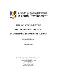 John Templeton Foundation / Religion and science / Study of religion / Thriving / Grant / Positive youth development / National Institutes of Health / Massachusetts Institute of Technology / Medicine / Human development / Education