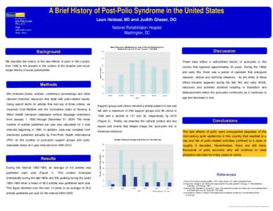 A Brief History of Post-Polio Syndrome in the United States Lauro Halstead, MD and Judith Glaser, DO National Rehabilitation Hospital Washington, DC  Discussion