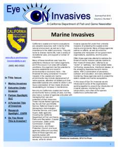 Eye On Invasives Newsletter: Volume 2, Number 1, Summer/Fall
