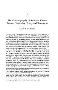 3  The Prosopography of the Later Roman