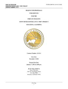 PORT OF STOCKTON  FEDERAL GRANT NO.: 2010-PU-T0-K050 DOWN RIVER SURVEILLANCE (“DRS”) PROJECT CONTRACT NUMBER: [removed]