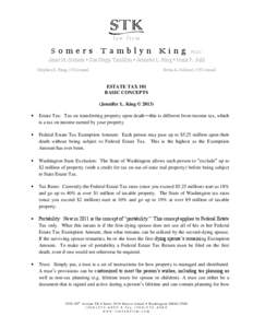 Somers Tamblyn King  PLLC Janet H. Somers  Sue Stepp Tamblyn  Jennifer L. King  Hans P. Juhl Stephen R. King, Of Counsel