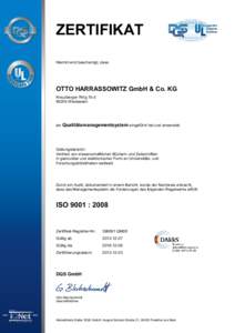 ZERTIFIKAT Hiermit wird bescheinigt, dass OTTO HARRASSOWITZ GmbH & Co. KG Kreuzberger Ring 7b-dWiesbaden