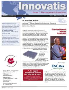 Innovatis Ernest C. Manning Awards Foundation 2009 National Awards Issue  Volume 10, Issue 4, October 2009