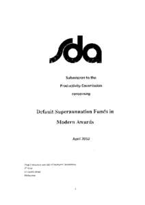 Submission 24 - Shop Distributive and Allied Employees Association - Default Superannuation Funds in Modern Awards - Public inquiry