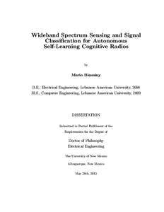 Wideband Spectrum Sensing and Signal Classification for Autonomous Self-Learning Cognitive Radios by