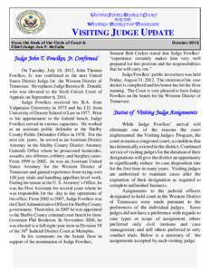 C:�uments and Settings�dye�Documents�iting Judges�sletter�roved. October 2012 Visiting Judge Newsletter.wpd