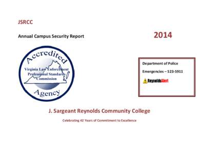 J. Sargeant Reynolds Community College / Virginia Community College System / Clery Act / Police / Campus police / Yale University / University of California Police Department / New York State University Police / Law enforcement / National security / Law