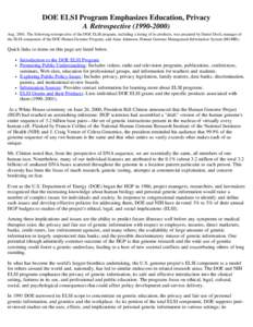 Genomics / Medical ethics / Genetic mapping / National Institutes of Health / Human Genome Project / Genetic discrimination / National Human Genome Research Institute / Genome / Francis Collins / Biology / Genetics / Bioinformatics