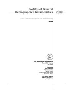 Profiles of General Demographic Characteristics 2000 Issued May 2001