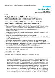 Biological Activity and Molecular Structures of Bis(benzimidazole) and Trithiocyanurate Complexes