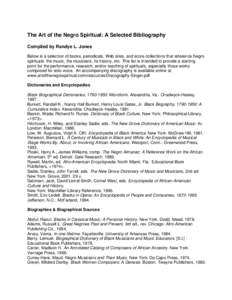 Classical music / Guggenheim Fellows / Harlem Renaissance / American folk music / Slavery in the United States / Spiritual / J. Rosamond Johnson / William Grant Still / Florence Price / Music / African-American culture / American music