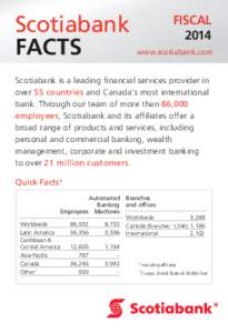 Scotiabank FACTS FISCAL 2014 www.scotiabank.com