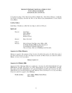 Minutes Of The Hazel Crest School District #152.5 School Finance Authority January 25, 2011