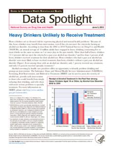 CBHSQ Data Spotlight: Heavy Drinkers Unlikely to Receive Treatment