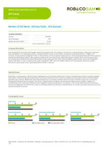 Business / Dow Jones Sustainability Index / GPT Group / Asset management