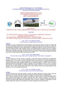 ANNO INTERNAZIONALE DELL’ASTRONOMIA 50° ANNIVERSARIO DELL’AUTONOMIA DEL LICEO SCIENTIFICO STATALE “M. CIPOLLA” DI CASTELVETRANO SABATO 18/APRILE/2009 ORE 9:00 – 12:00 LICEO SCIENTIFICO STATALE “M. CIPOLLA”