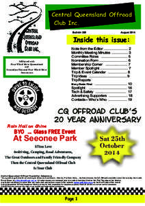 Central Queensland Offroad Club Inc. Bulletin 208 August 2014