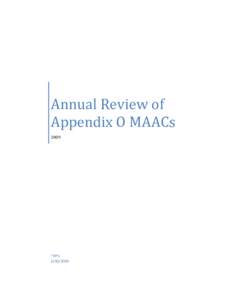 Annual Review of Appendix O MAACs 2009 TRPS[removed]