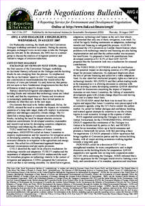 Climate change / Carbon finance / Post–Kyoto Protocol negotiations on greenhouse gas emissions / Kyoto Protocol / Emissions trading / Flexible Mechanisms / The Adaptation Fund / Intergovernmental Panel on Climate Change / Bali Road Map / United Nations Framework Convention on Climate Change / Climate change policy / Environment