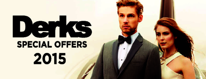 Receive One Free Cufflink Set when you Buy Four Sets Redeemable at any participating Derks Formals and Menswear Expires May 31st, 2015