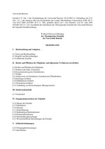 Universität Rostock Gemäß § 27 Abs. 3 der Grundordnung der Universität Rostockin Verbindung mit § 91 Abs. 1 S. 1 des Gesetzes über die Hochschulen des Landes Mecklenburg-Vorpommern (LHG M-V) vom 05.07.