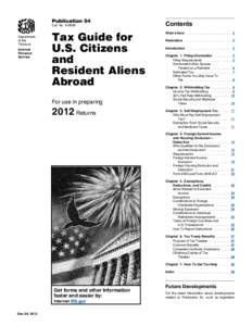 Publication 54  Contents Tax Guide for U.S. Citizens