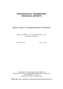 Computational complexity theory / Mathematics / Operations research / Algebra / Linear algebra / Linear complementarity problem / Mathematical optimization / Linear programming / NP / Inequality / Time complexity / LCP array