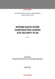 Microsoft Word - IWS-C-LA-D5 Interim Waste Store - Construction Security Plan_Final.doc