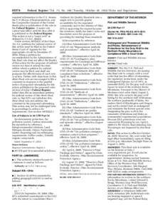 [removed]Federal Register / Vol. 75, No[removed]Tuesday, October 26, [removed]Rules and Regulations required information to the U.S. Senate, the U.S. House of Representatives, and