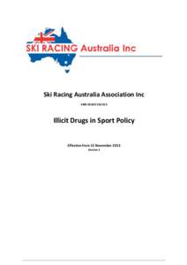 Microsoft Word - Ski Racing Australia Illicit Drugs Policy