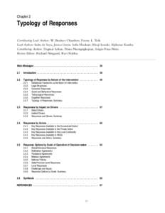 Chapter 2  Typology of Responses Coordinating Lead Authors: W. Bradnee Chambers, Ferenc L. Toth Lead Authors: Indra de Soya, Jessica Green, Sofia Hirakuri, Hiroji Isozaki, Alphonse Kambu Contributing Authors: Dagmar Loha