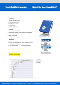 Samil Grid Tied Inverter  Model No: SolarRiver4400TL - -- -- - -- -- -- - -- -- - -- -- - -- -- - -- -- -- - -- -- - -- -- - -- -- - -- -- -- - -- -- - -- -- - -- -- - -- -- -- - -- -- - -- -- - -- -- - -- -- -- - -- -- 
