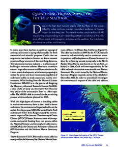 Quantifying Human Impact On The Deep Seafloor D  espite the fact that humans rarely visit the ﬂoor of the ocean,