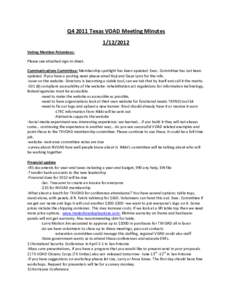 Microsoft Word - Q4 2011 Texas VOAD Meeting Minutes