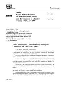 Criminology / Criminal law / United Nations Interregional Crime and Justice Research Institute / United Nations Secretariat / Crime prevention / Organized crime / Criminal justice / Violence / Transnational organized crime / Crime / Ethics / Law enforcement