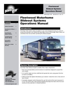 Fleetwoood  Page  Slideout Systems Operations Manual