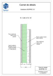 Carnet de détails Solutions ISOPRE 2.0 R = 5,80 m².K / W  Peau extérieure