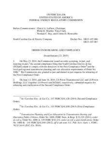 150 FERC ¶ 61,036 UNITED STATES OF AMERICA FEDERAL ENERGY REGULATORY COMMISSION Before Commissioners: Cheryl A. LaFleur, Chairman; Philip D. Moeller, Tony Clark,