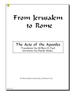 New Testament / Acts of the Apostles / Paul the Apostle / Barnabas / Epistle to the Galatians / Gospel of Luke / Development of the New Testament canon / Council of Jerusalem / Apostle / Christianity / Book of Acts / Religion